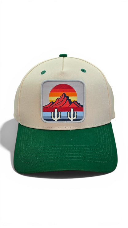 Desert Saguaro Sunset Two-Tone Canvas Hat