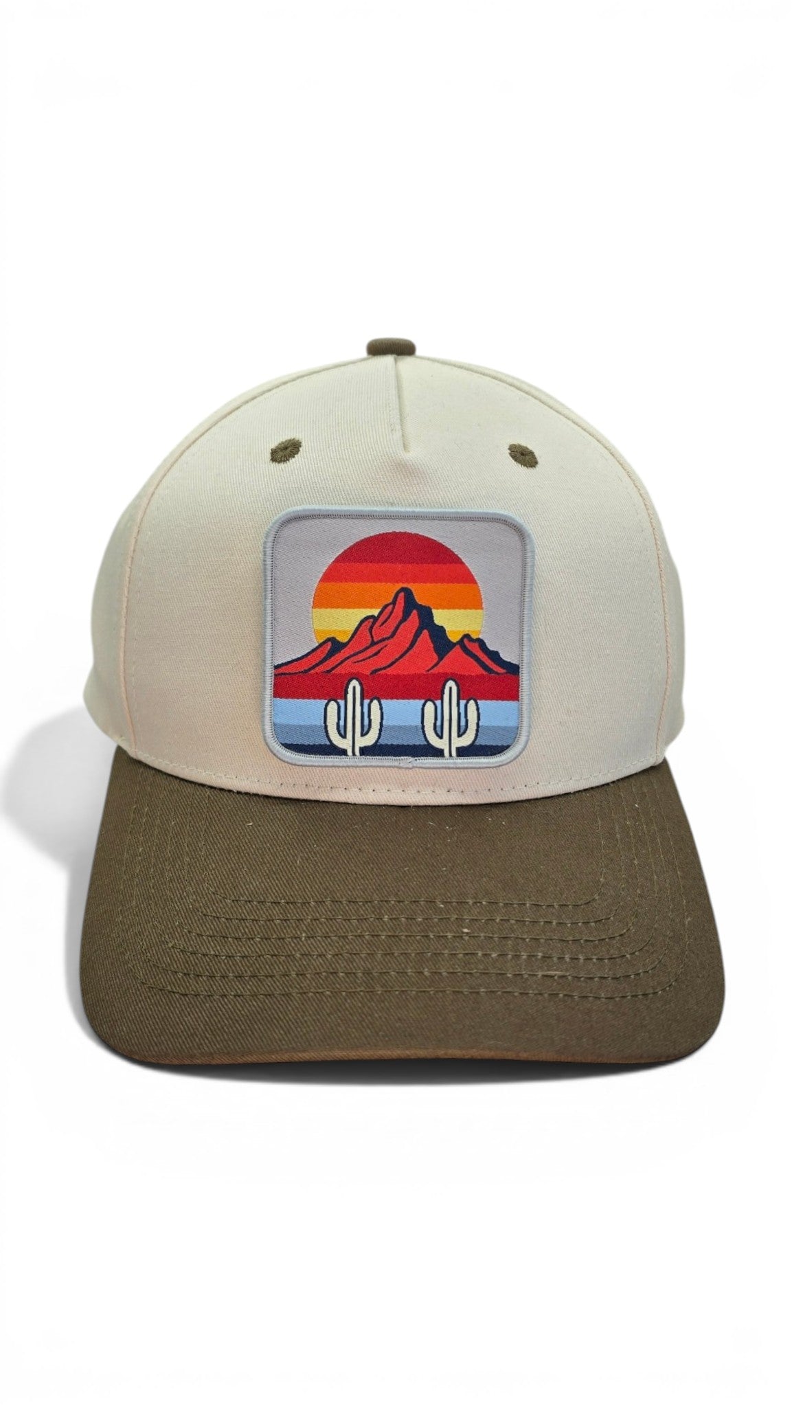 Desert Saguaro Sunset Two-Tone Canvas Hat