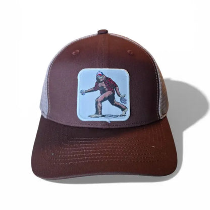 Sasquatch Bigfoot Trucker Hat - Mesh Snapback Cap for Men