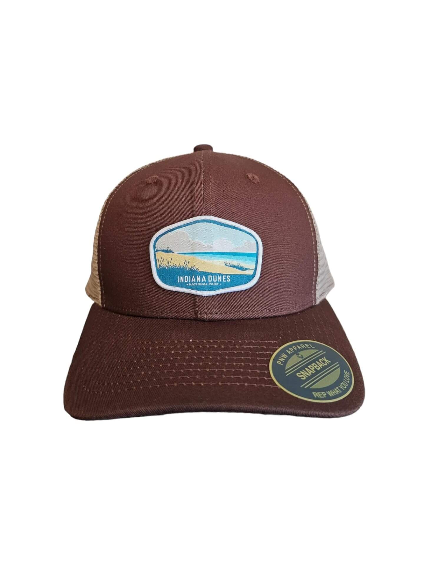 Indiana Dunes National Park Hat - Brown on Khaki image