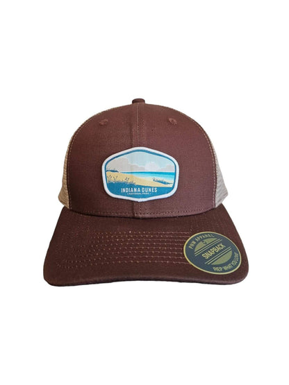 Indiana Dunes National Park Hat - Brown on Khaki image