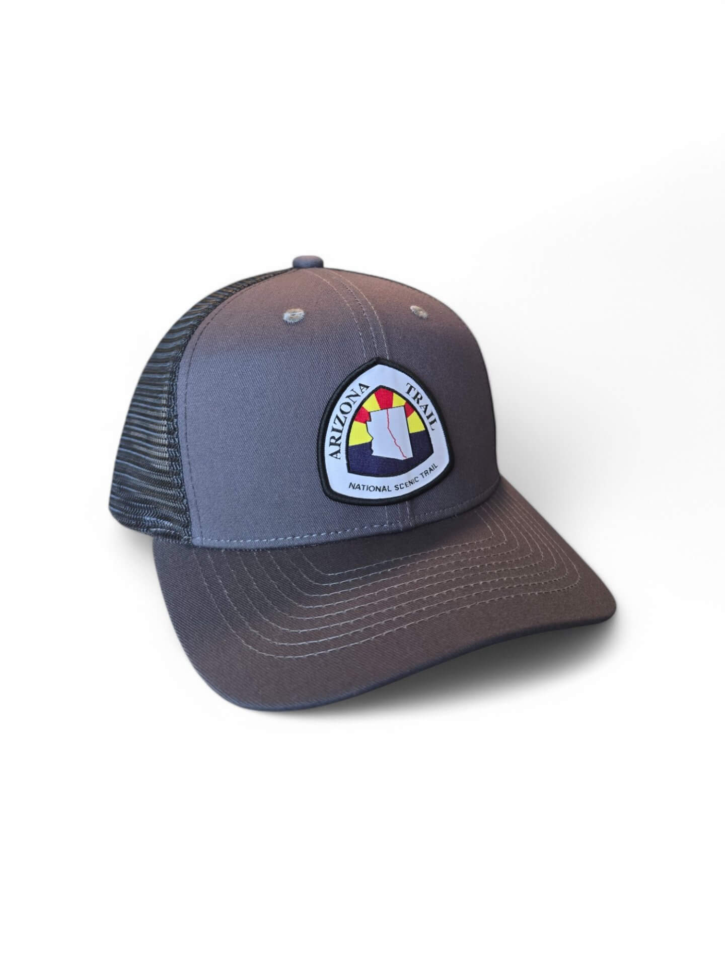 Arizona National Scenic Trail Trucker Hat - Grey on Black Mesh image
