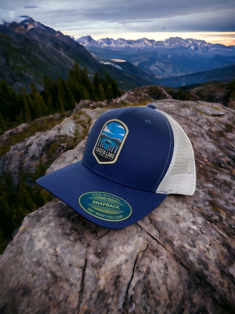 Crater Lake Snapback Hat for National Park Enthusiasts image 4