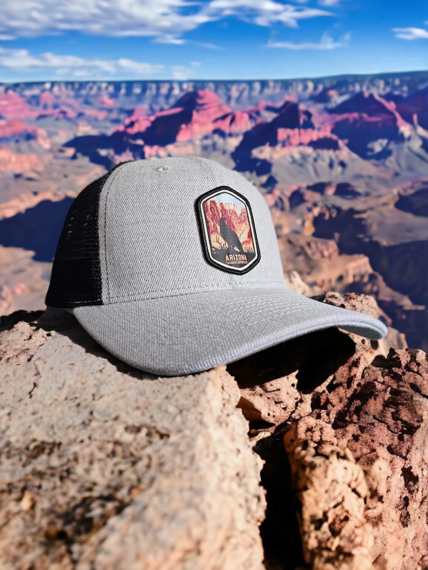 Arizona Baseball Cap with Desert Landscape Embroidered Patch image 2