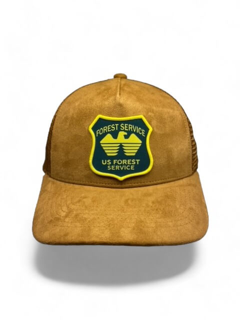 USFS Ranger Suede Trucker Hat - Adjustable Mesh Snapback for Outdoor Enthusiasts & Firefighters image 0
