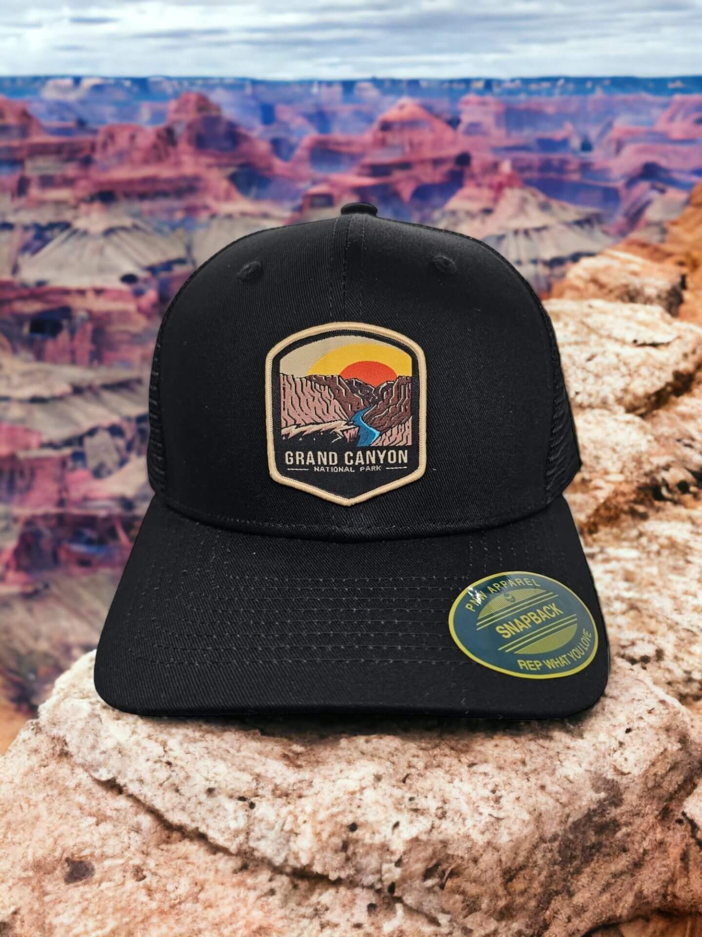 Grand Canyon Trucker Hat - Black on Black Mesh image