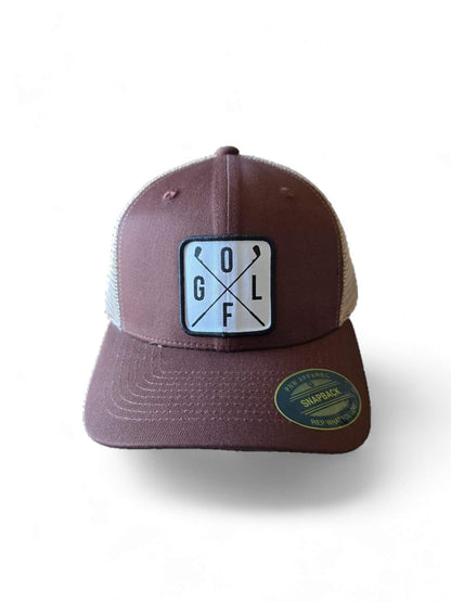 Golfing Hat Mesh Back Snapback with Golf Patch