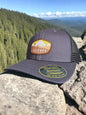 Saguaro Trucker Hat with National Park Patch - Grey on Black Mesh image
