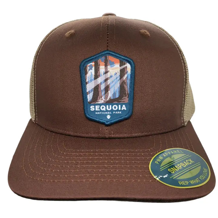 Sequoia National Park Snapback Hat Woven Patch Cap