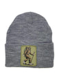 Sasquatch Beanie with Hiking Bigfoot Patch - Outdoor Adventure Winter Hat for Nature Enthusiasts