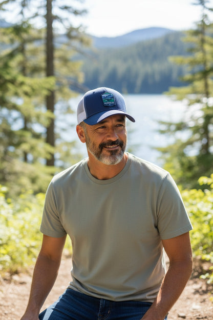 Alaska Glacier Bay National Park Trucker Snapback Hat - Premium Quality Alaska Glacier Bay Hat