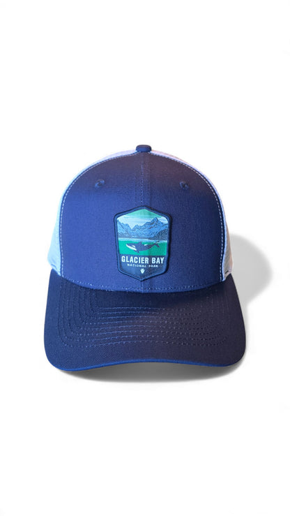 Alaska Glacier Bay National Park Trucker Snapback Hat - Premium Quality Alaska Glacier Bay Hat