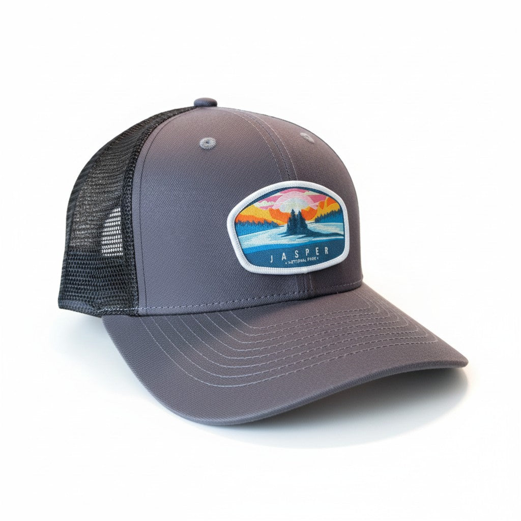 Jasper National Park Trucker Hat - Outdoor Hiking Patch Cap