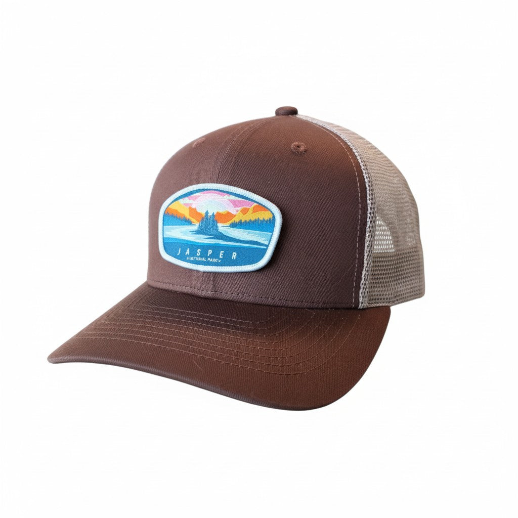 Jasper National Park Trucker Hat - Outdoor Hiking Patch Cap