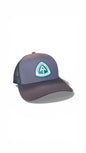 Moove Headwear Appalachian Trail trucker hat with mesh back, grey front panel and Appalachian Trail logo patch.