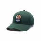 Moove Headwear dark green fitted baseball cap with Arches National Park patch and desert landscape graphic.