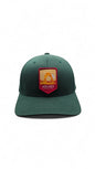 Moove Headwear Arches National Park baseball cap in dark green with embroidered patch of Delicate Arch. Adjustable fit.