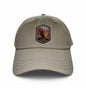 Moove Headwear tan cotton twill baseball cap with Grand Canyon State patch featuring a bird and mountains.