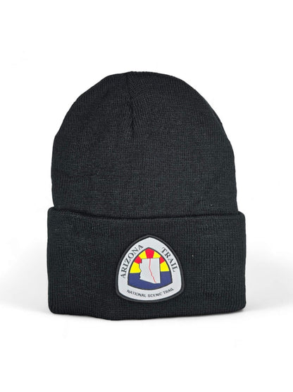 Moove Headwear black acrylic rib-knit beanie with Arizona National Scenic Trail patch. One size fits all.