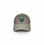 Moove Headwear khaki dad hat with Biscayne National Park embroidered patch featuring a sea turtle and coastal landscape.