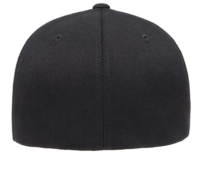 Moove Headwear black fitted cap with curved brim and embroidered Virgin Islands National Park patch.