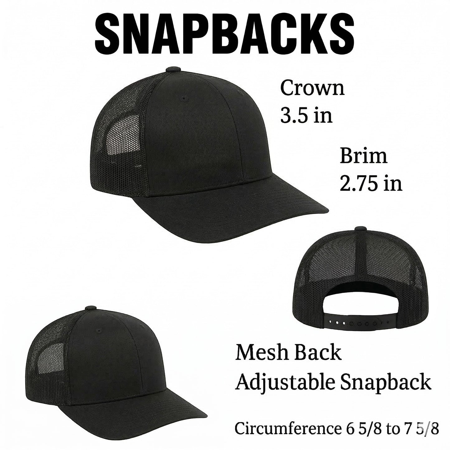 Moove Headwear black mesh back adjustable snapback hat with embroidered Crater Lake National Park graphic.