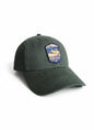 Moove Headwear dark green cotton baseball cap with Death Valley National Park woven patch, adjustable fit, for hiking.