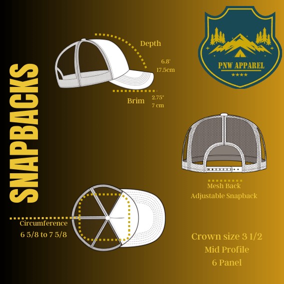 Moove Headwear Grand Canyon Arizona embroidered baseball cap with woven patch. Adjustable snapback, mid-profile, 6-panel design.