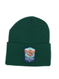 Moove Headwear dark green acrylic knit beanie with embroidered Grand Canyon National Park patch.