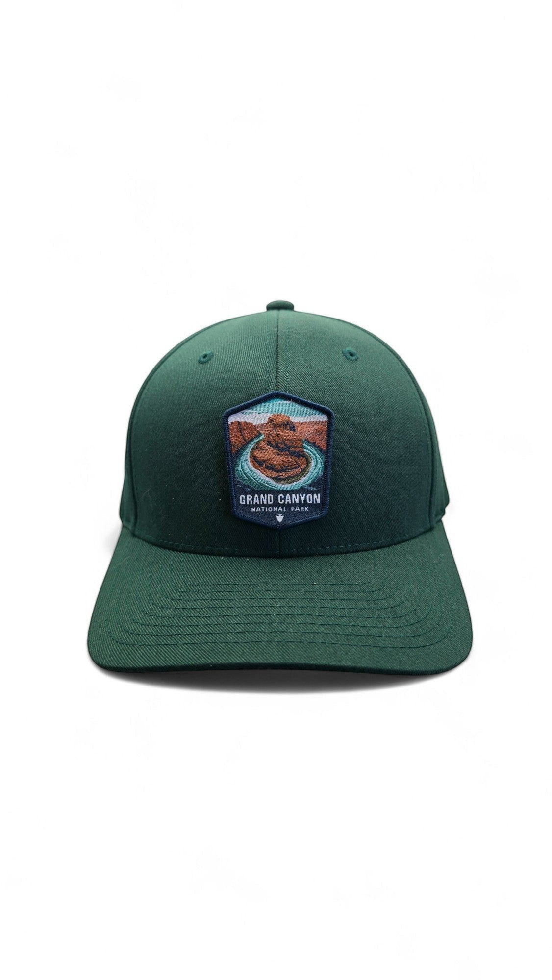 Moove Headwear dark green fitted baseball cap with Grand Canyon National Park woven patch