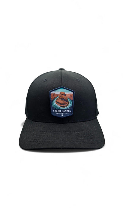 Moove Headwear black fitted baseball cap with Grand Canyon National Park woven patch
