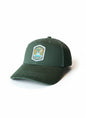 Moove Headwear dark green cotton baseball cap with Hot Springs National Park patch and adjustable strap