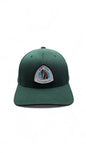Moove Headwear dark green baseball cap with Ice Age National Scenic Trail patch, adjustable fit, UV protection.
