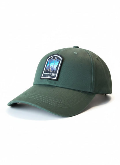Moove Headwear dark green cotton dad hat with Mammoth Cave National Park embroidered patch