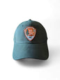 Moove Headwear dark teal adjustable dad hat with embroidered National Park Service patch on the front.