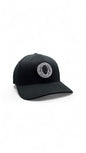 Moove Headwear black Flexfit hat with embroidered National Park Service logo patch on the front.