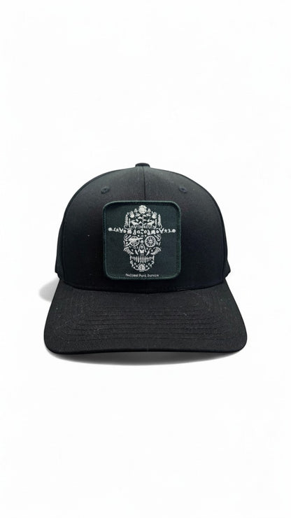 Moove Headwear black fitted National Park Service ranger hat with a unique skull patch design.