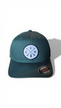 Moove Headwear dark teal Flexfit cap with embroidered PNW Arrows patch. Polyester, cotton, spandex blend.