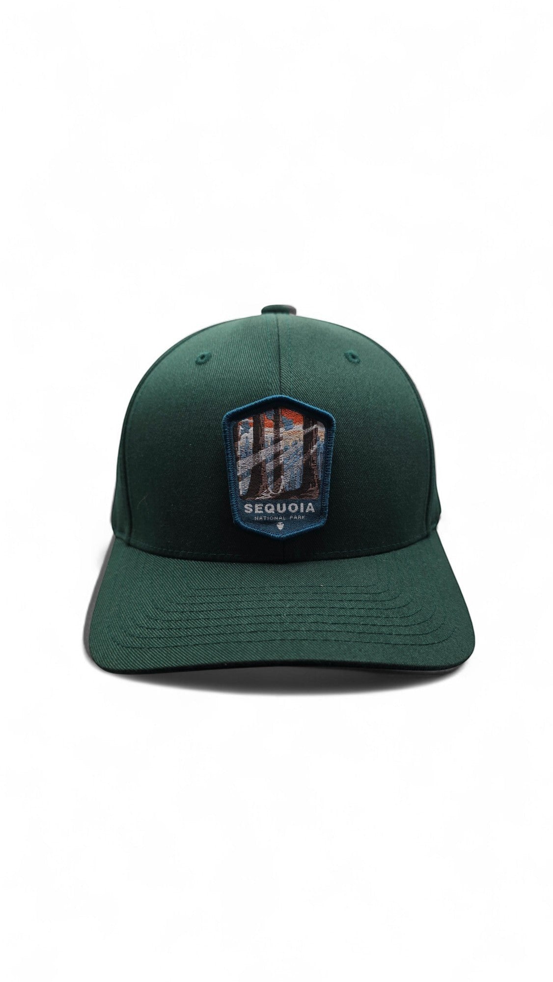 Moove Headwear dark green embroidered fitted baseball cap with Sequoia National Park patch