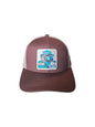 Moove Headwear brown trucker hat with mesh back and Smokey Bear graphic saying "Only you can prevent wildfires"