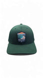 Moove Headwear dark green fitted cap with curved brim and Virgin Islands National Park embroidered patch.