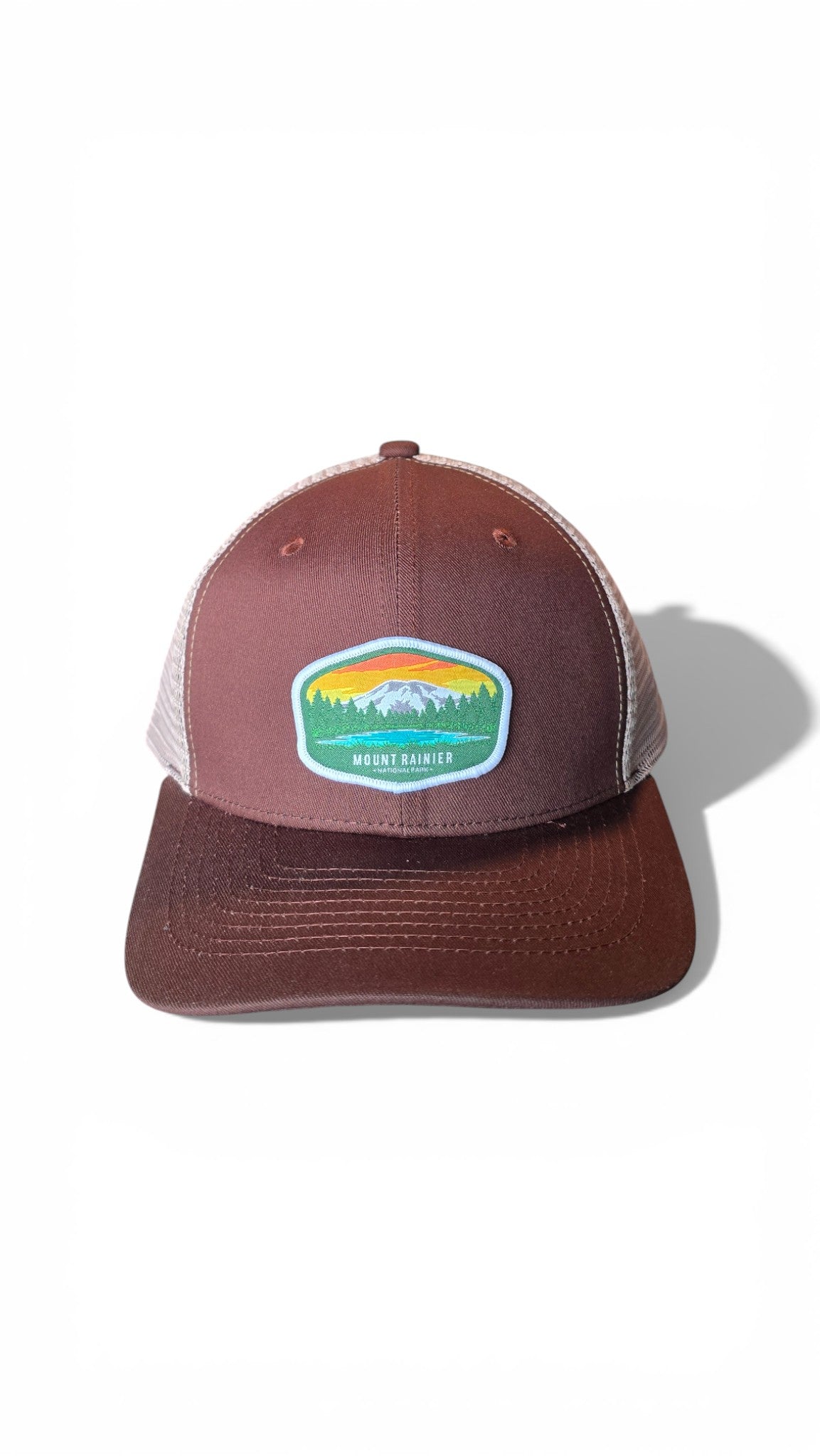 Mount Rainier National Park Snapback Hat - Embroidered Trucker Cap for Men