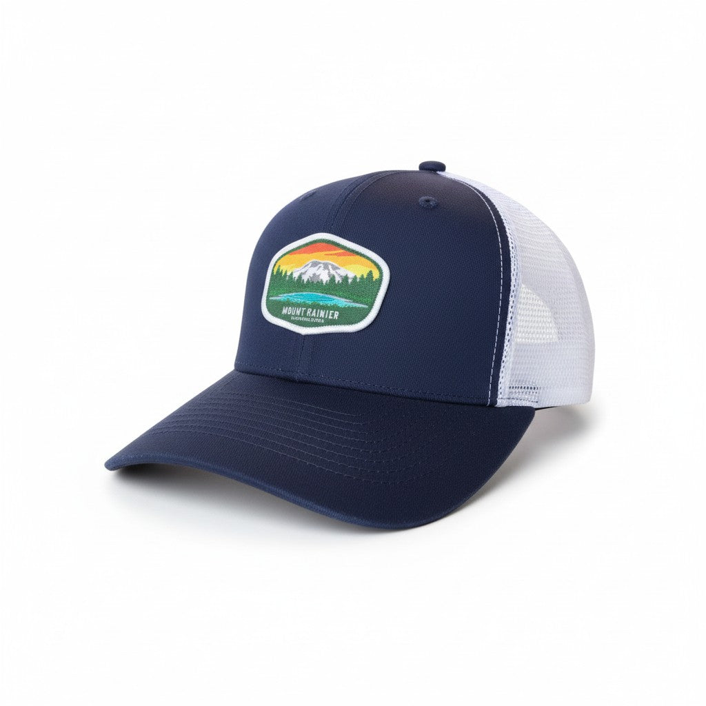 Mount Rainier National Park Embroidered Snapback Trucker Hat