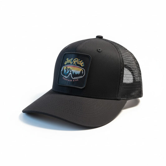 Mountain Biking Trucker Hat | Vintage Patch Cycling Snapback