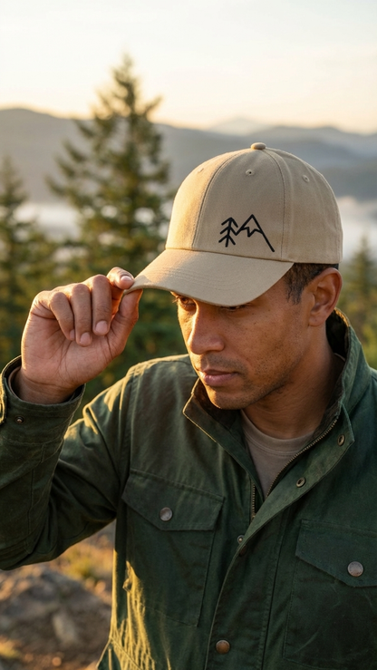 Mountain Nature Hiking Baseball Cap - Outdoor Adventure Hat
