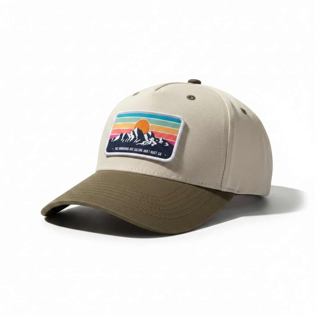 Mountains Are Calling Retro Two-Tone Hat