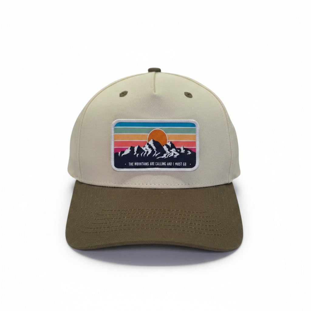 Mountains Are Calling Retro Two-Tone Hat