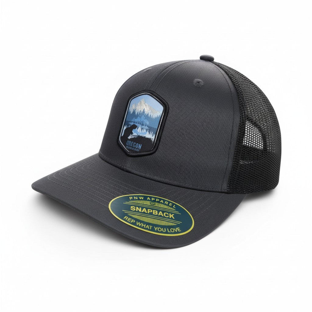 Oregon Trucker Hat - Outdoor Camping Hiking & Fishing Patch