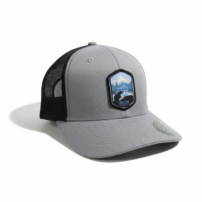 Oregon Trucker Hat - Outdoor Camping Hiking & Fishing Patch
