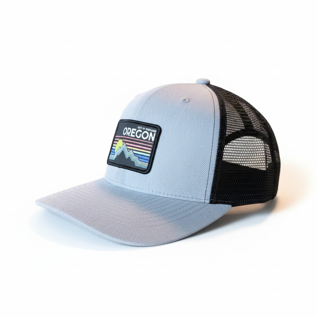 Oregon Vintage Patch Trucker Hat | Retro Snapback Cap